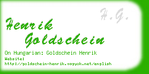 henrik goldschein business card